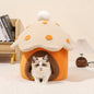 Removable Mushroom House Cat Nest Pet House Puppy